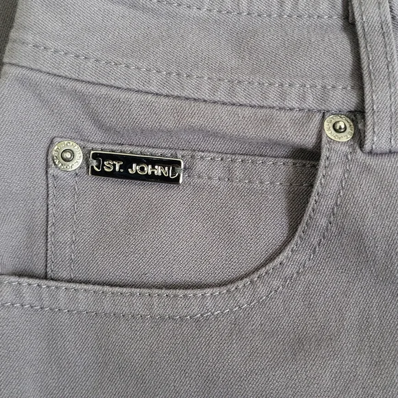 St. John Sport Pants Gray Casual Boyfriend Fit Slacks Women's 6 - Picture 3 of 7